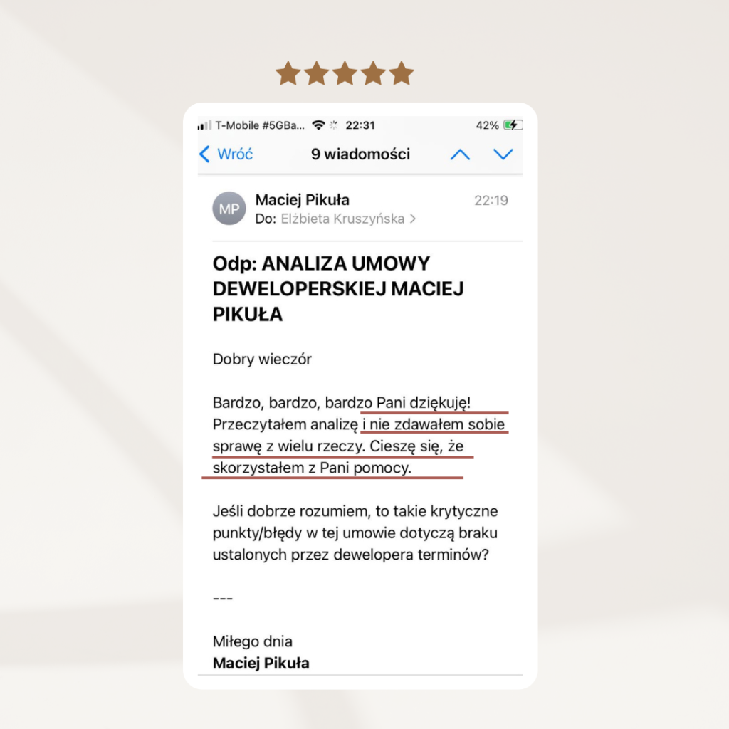 analiza umowy z deweloperem